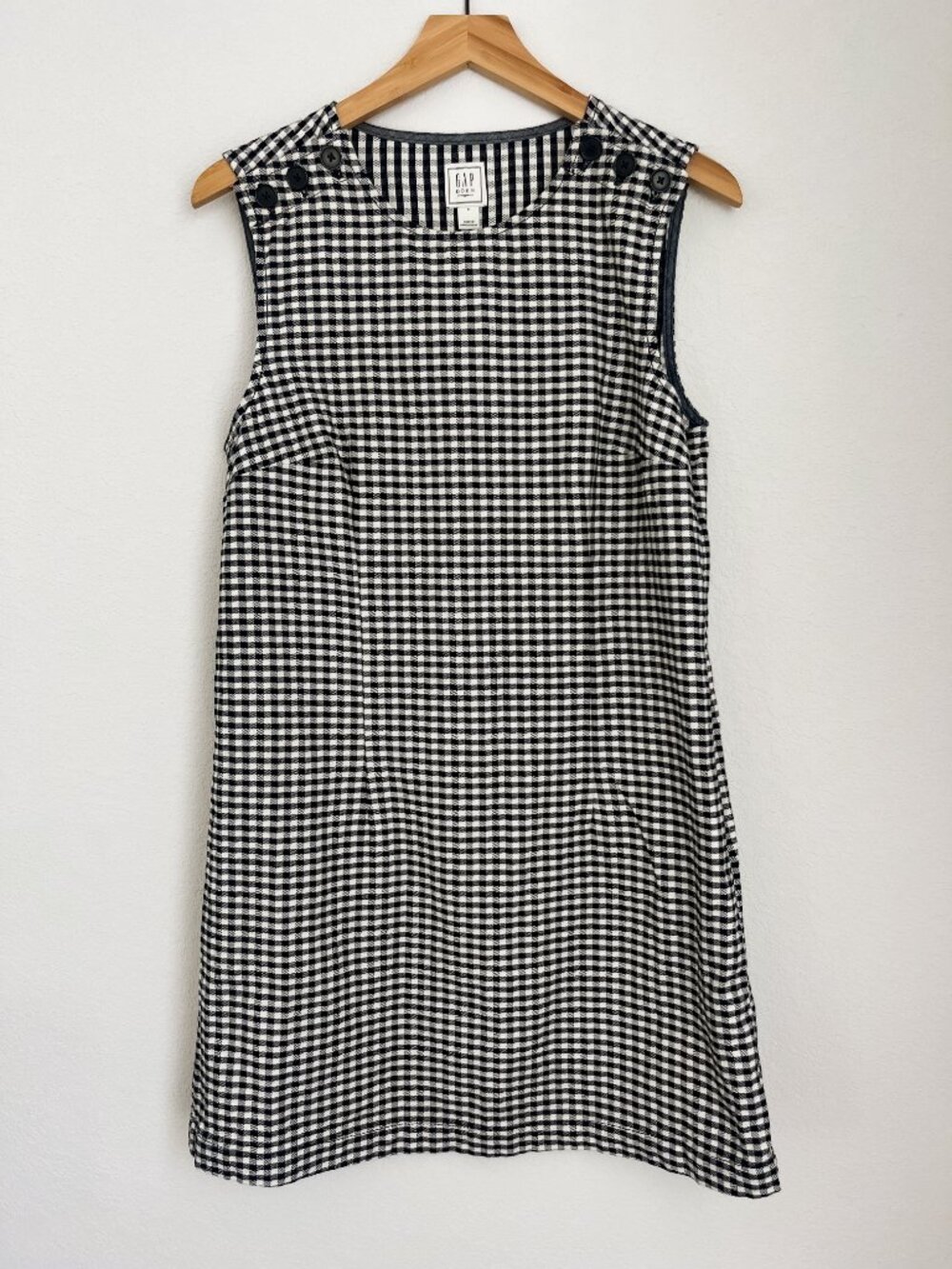 Gap x DÔEN Gingham Denim Mini Dress Size 8 EUC – Sleeveless Shift
